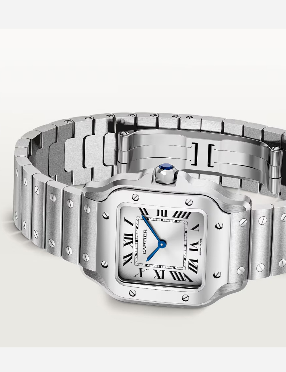 Наручные часы Cartier Santos Silver S