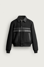 УКОРОЧЕННАЯ КУРТКА ИЗ КОМБИНИРОВАННОЙ ТКАНИ С ЭФФЕКТОМ КОЖИ — ZARA