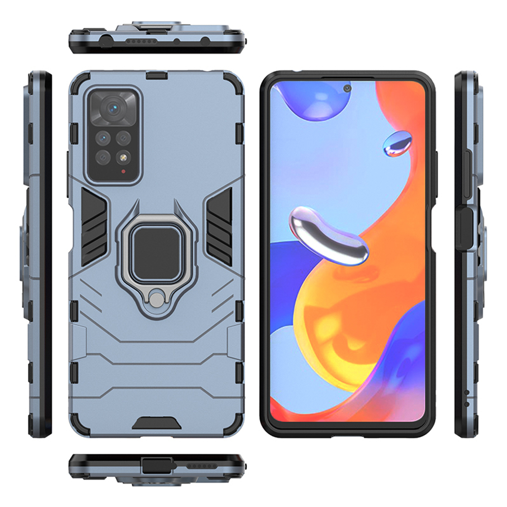 Противоударный чехол с кольцом Panther Case для Xiaomi Redmi Note 11 Pro+ 5G (global)