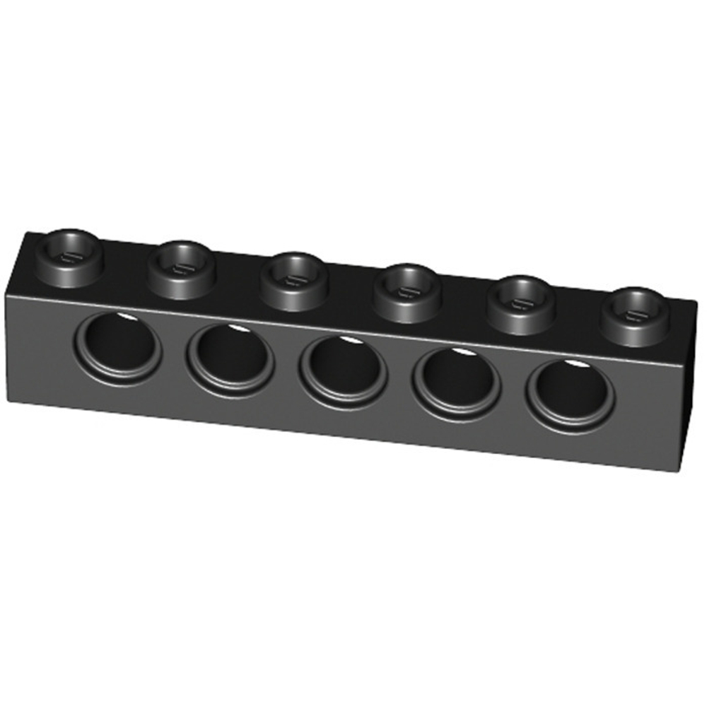Lego Кирпич 1х6 R4,9 (черный) 389426