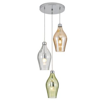Подвесной светильник 3*E27 V000588 11058/3P Multicolor разноцветный Piemonte Indigo