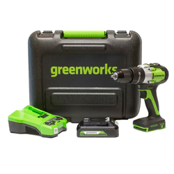 Аккумуляторная ударная дрель-шуруповерт Greenworks 3704107UA