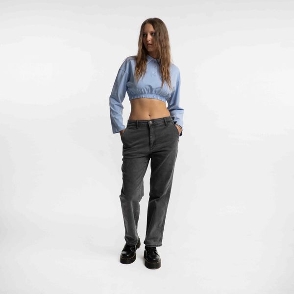 Поло Crop OG Logo in Garment Dyed Sky Blue - фото 4