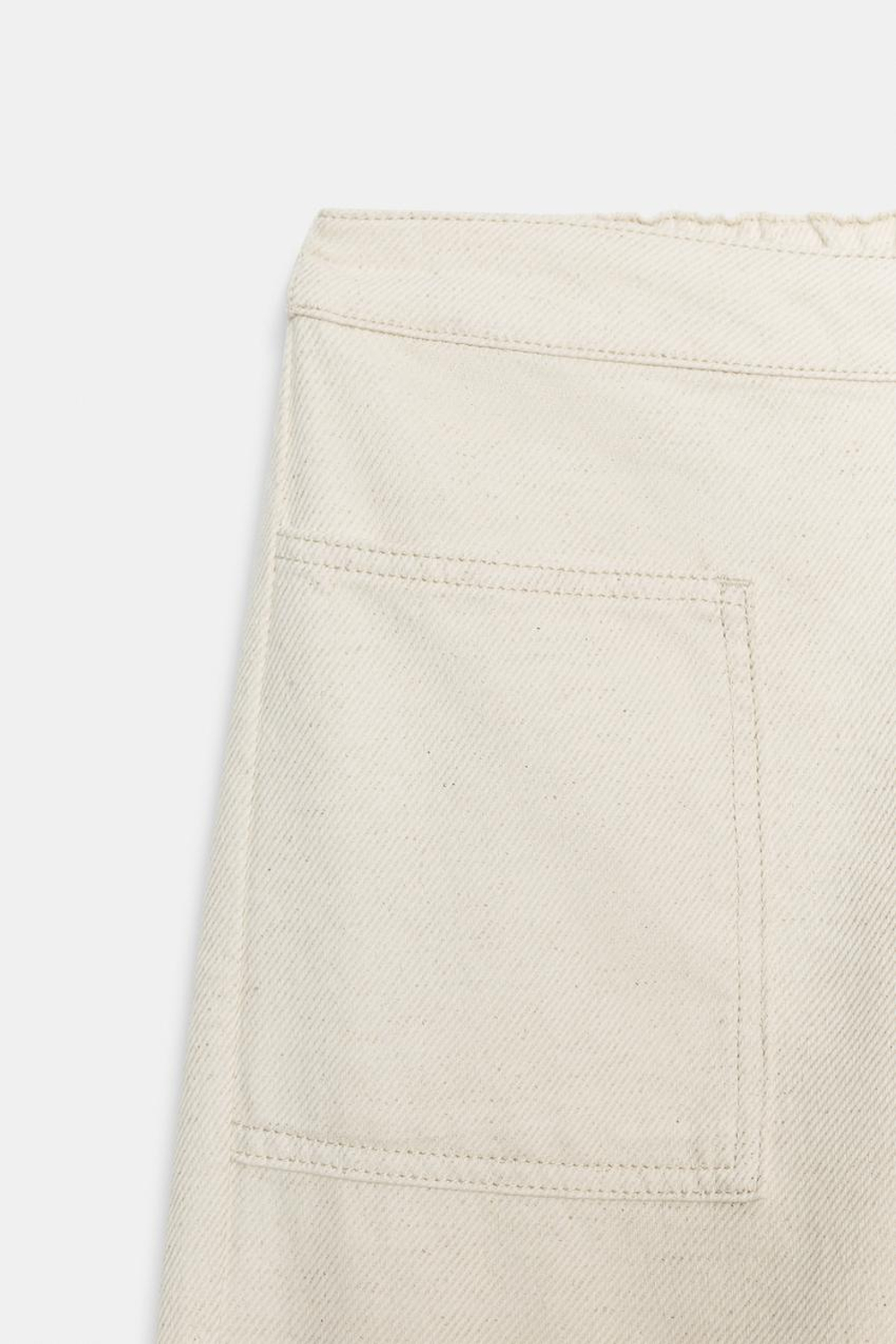 ZARA БРЮКИ BARREL — ZW COLLECTION, ЭКРЮ