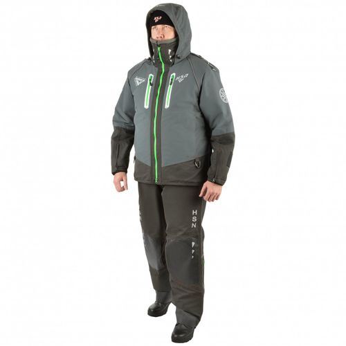 Костюм-поплавок мужской зимний "Rescuer IV prosport"-45, hardguard, серый (зеленые молнии), ХСН