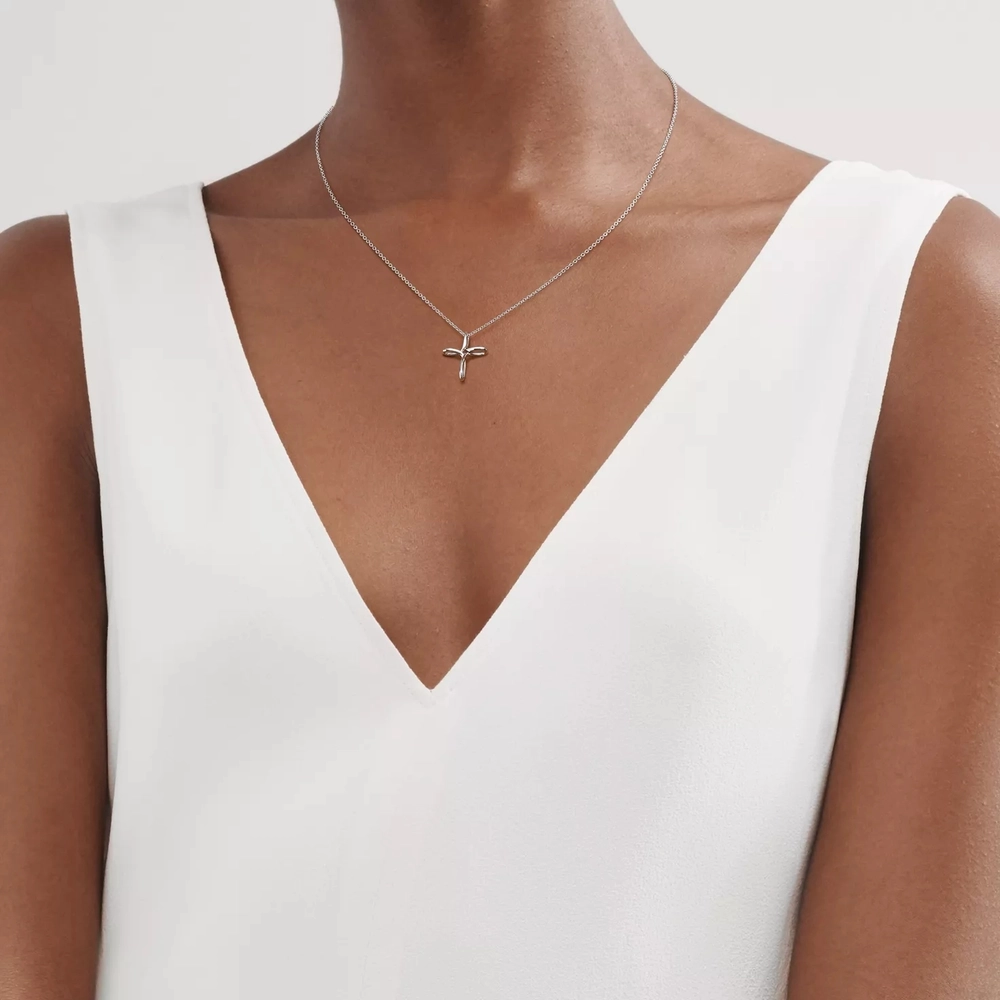 Подвеска из серебра 925, Tiffany 💠infinity cross- Elsa Peretti