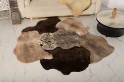 Ковер Мосси контрастного цвета из шести шкур