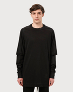 RICK OWENS DRKSHDW ЛОНГСЛИВ ЧЕРНЫЙ HUSTLER