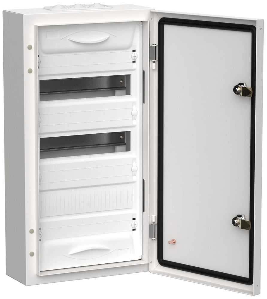 Корпус металлический ЩРН-36 (1х36) 585х310х140мм IP54 белый (одна дверь) TITAN IEK Корпус металлический ЩРН-36 (1х36) 585х310х140мм IP54 белый (одна дверь) TITAN IEK