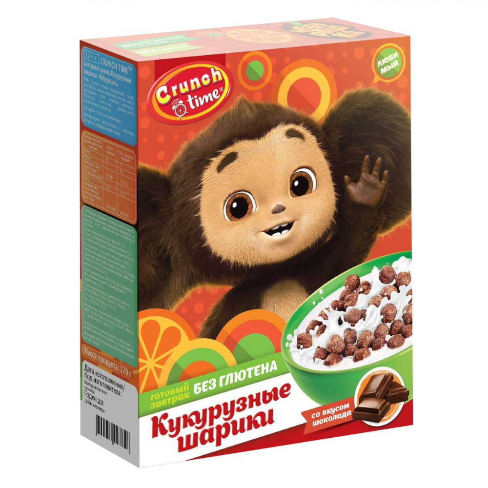 Сухой завтрак Crunch Time Чебурашка 170 гр