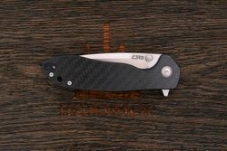 Нож складной CJRB J1920-CF Scoria, клинок 88мм, сталь D2, рукоять карбон