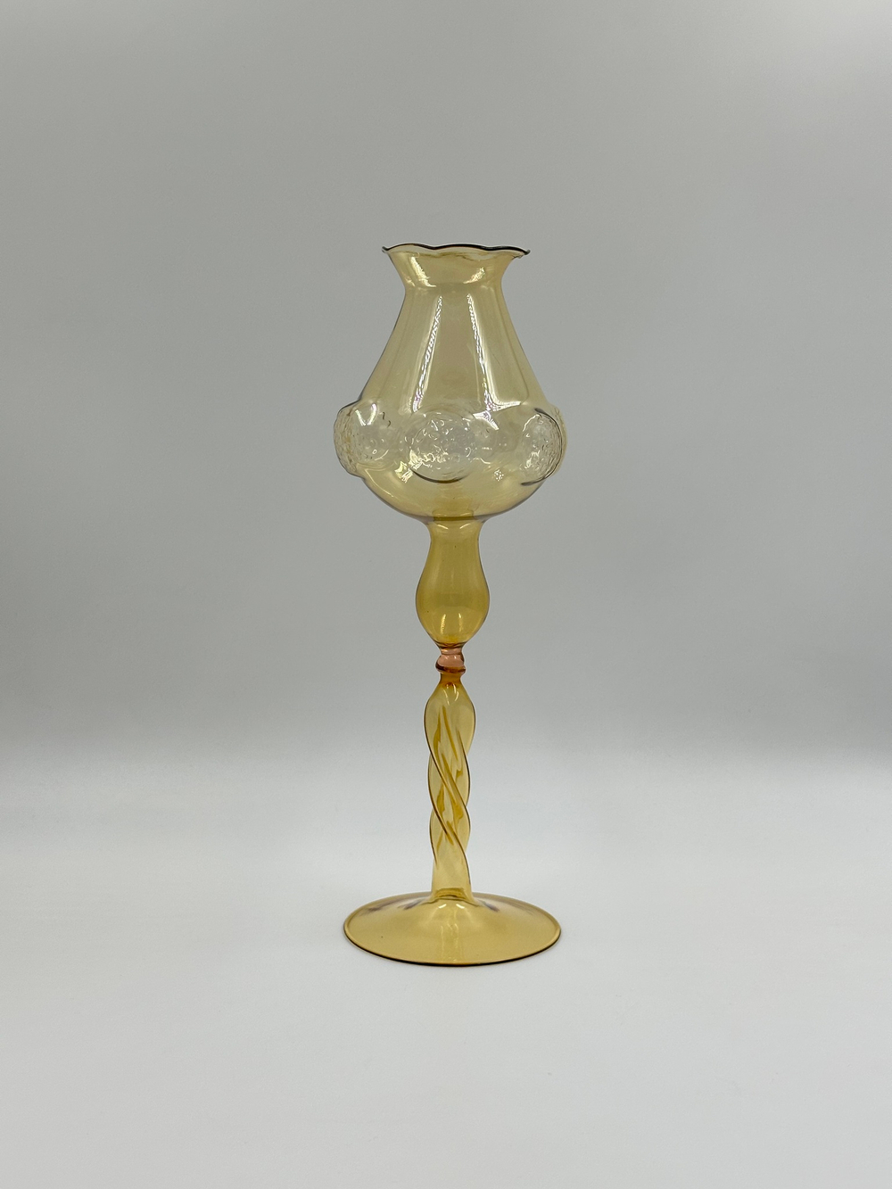 Ваза жёлтая на ножке Лауша
