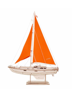 Деревянный конструктор Парусная Яхта "Оранжевый бриз" (Lemmo)