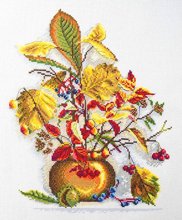 Набор для вышивания нитками Марья Искусница, Осенний натюрморт, 22x25 см