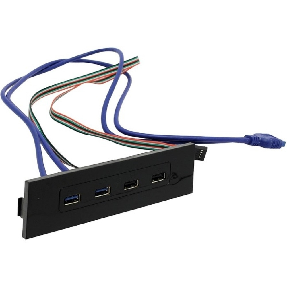 Exegate EX269460RUS Фронтальная панель U5H-614,  5.25", 2х USB + 2х USB 3.0, черная