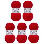 Пряжа Alize (Ализе) Superlana Maxi / уп.5 мот. по 100 г, 100м, 056 красный A