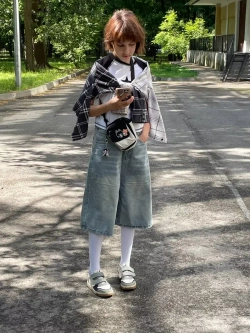 Шорты джинсовые длинные бермуды багги