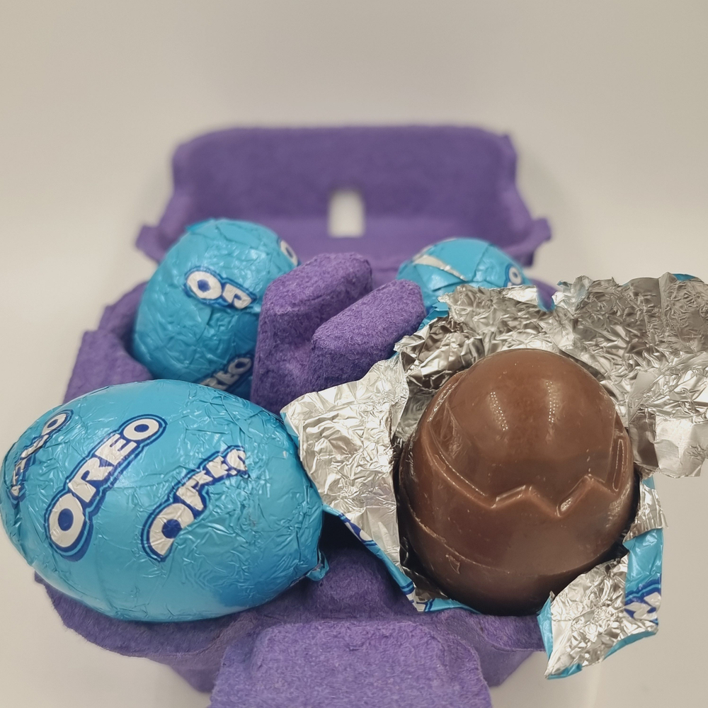 Marabou Eggs Шоколадные яйца с кремовой начинкой Oreo, яйцо-мусс, 4 яйца, 128 г (из Эстонии)