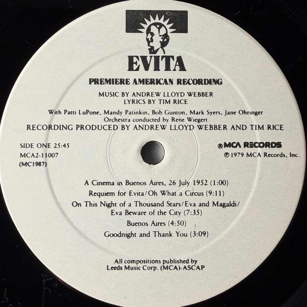 Evita - Andrew Lloyd Webber And Tim Rice ‎2LP (США 1979г.)