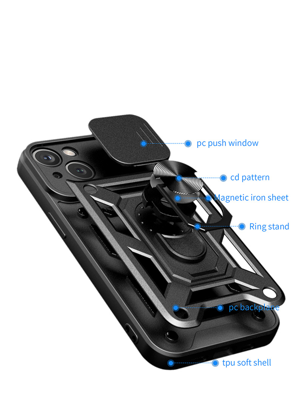 Чехол с кольцом Bumper Case для iPhone 14