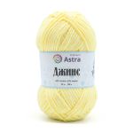 Пряжа Astra Premium (Астра Премиум) Джинс, (Jeans) / уп.4 мот. по 50 г, 135 м, 315 лимонный