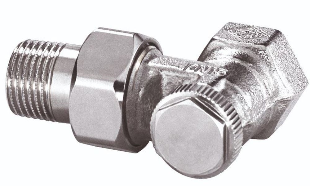 Клапан IMI радиаторный запорно-регулирующий Regutec угловой, резьба Rp 1/2' x R 1/2', DN 15