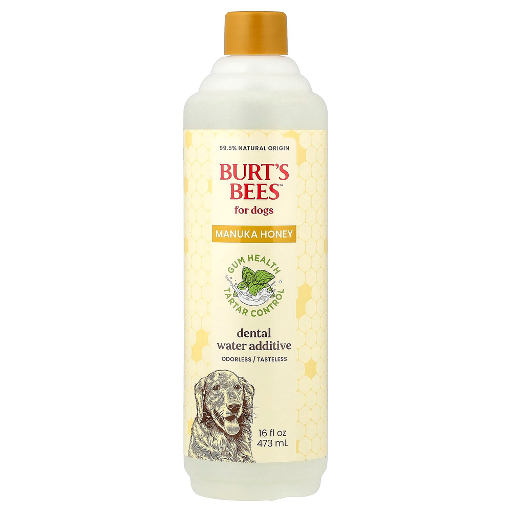 Burt's Bees, добавка для полости рта, для собак, мед манука, 473 мл (16 жидк. унций)