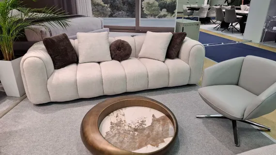 Четырехместный диван Marshmallow, 262 см, светло-бежевый