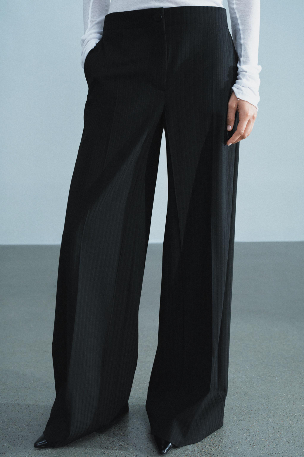 ШИРОКИЕ БРЮКИ В ПОЛОСКУ — ZW COLLECTION — ZARA