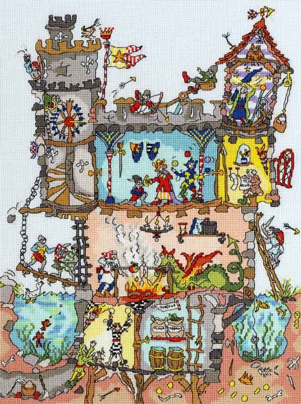 Набор для вышивания нитками Bothy Threads, Castle (Замок), 26х35 см