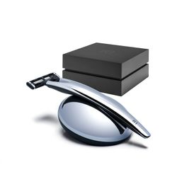 Подарочный набор Bolin Webb R1, бритва R1 хром, подставка R1 хром (BW GIFTBOX STAND R1 CHROME)