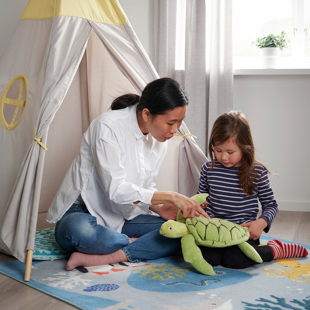 IKEA BLÅVINGAD  (ИКЕА БЛОВИНГАД)  -  Мягкая игрушка - черепаха/зелёный 44 см