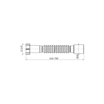 Труба гибкая Alcaplast A730 G5/4"х 40 350-790мм