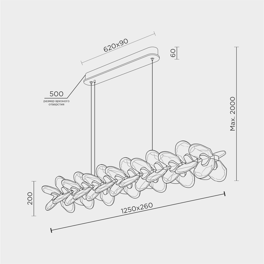 Подвесная люстра MODELUX ML.9575.1260 GD