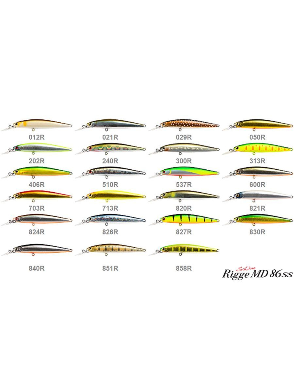 Воблер для рыбалки ZIPBAITS Rigge MD 86SS, 86мм, 8.9гр., заглубление 0.3-0.8м., цвет 830R, медленно-тонущий