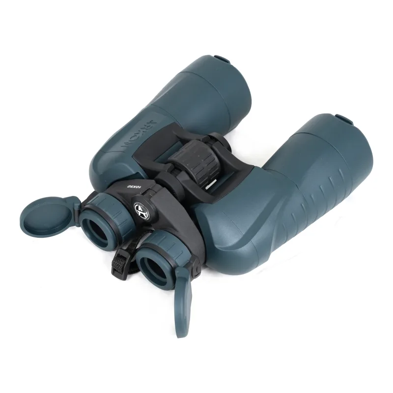 Призменный бинокль ARKON 10x50 / АРКОН 10 50 - вид со стороны окуляров с открытыми крышками
