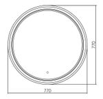 Зеркало Azario Lima 77 см LED-00002526 с подсветкой