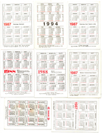 Календарики карманные 25 штук. Виды городов, достопримечательности 1981 - 1994 гг.