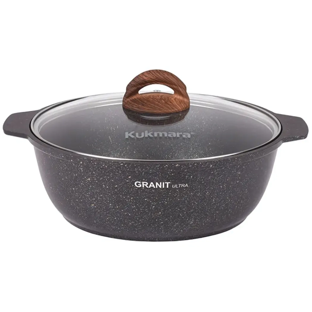 Кастрюля-жаровня 3л «Granit ultra» (original) со стеклянной крышкой жго31а