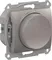 Светорегулятор поворотно-нажимной, LED, RC, 400 Вт Systeme Electric Glossa Платина GSL001223