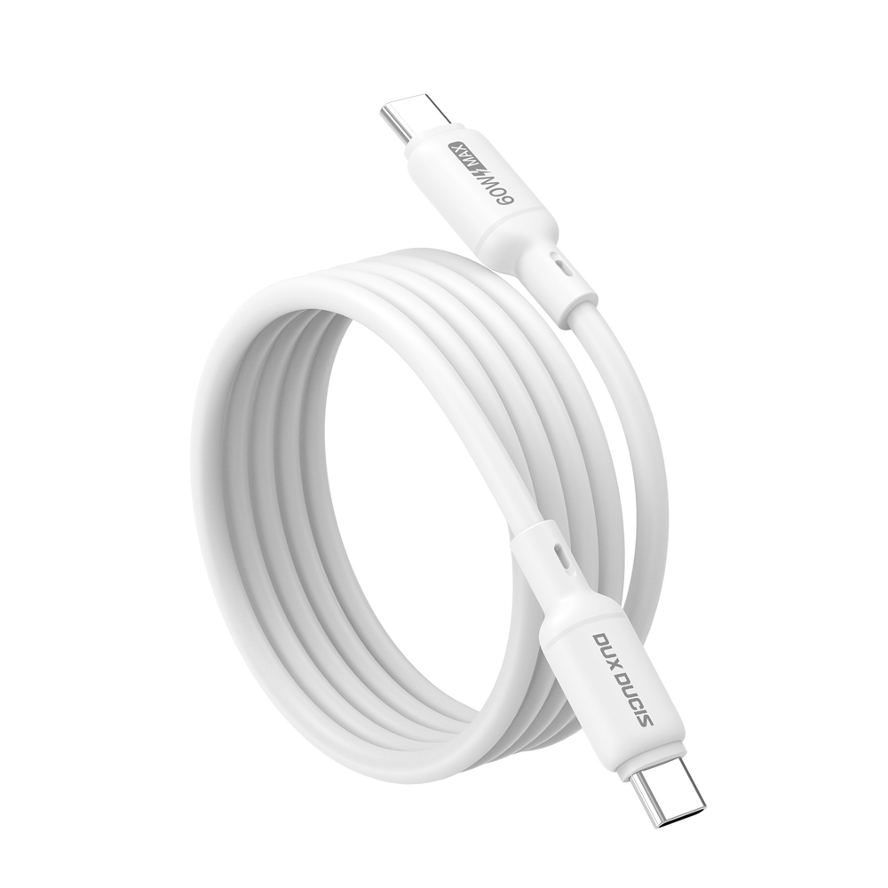 Силиконовый кабель 60W разъем с USB-C на USB-C, длина 100см (1м), серия SILI Series от Dux Ducis