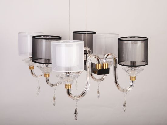 Подвесная люстра Manne L.4306-6 SILVER BL+WH