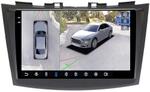 Магнитола для Suzuki Swift 4 2011-2015 - FarCar BX179M-360 монитор 9.5" 2K QLED на Android 13, Быстрая, CarPlay, 4G SIM-слот, 4 камеры в комплекте