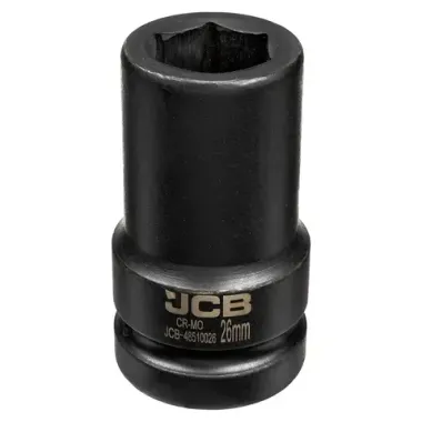 Головка ударная глубокая 1''6гр 26мм JCB JCB-48510026