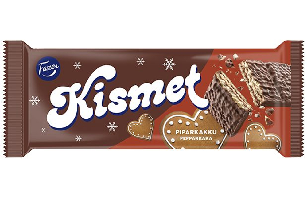 Шоколадные вафли Fazer Kismet Piparkakku со вкусом имбирных пряников 41 г (из Финляндии)