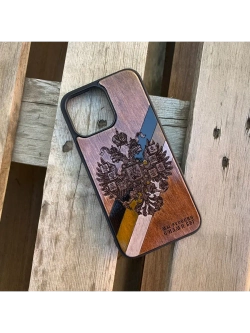 Чехол для iPhone 16 pro Российская Империя из дерева