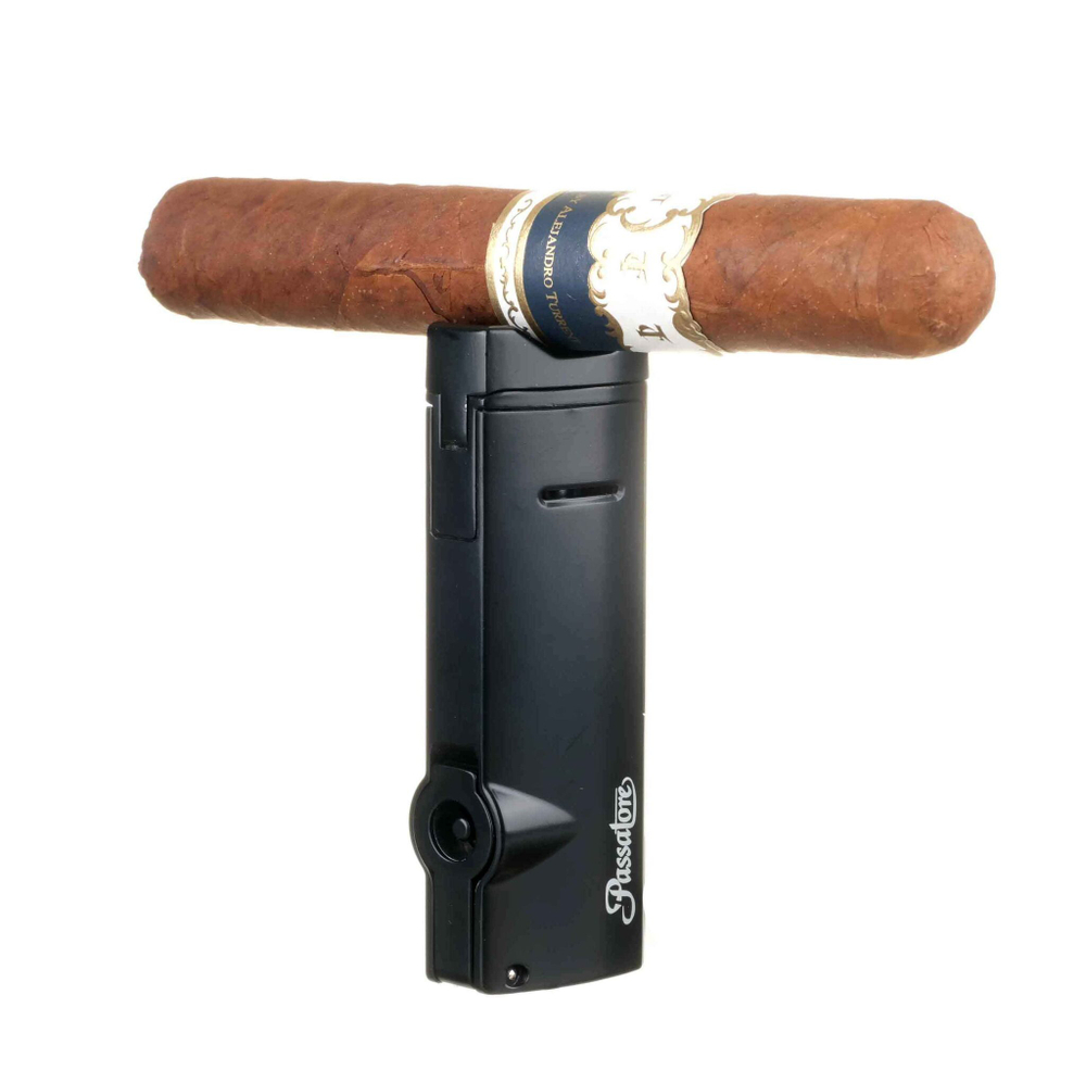 Зажигалка сигарная Passatore тройное пламя, черная 234-567