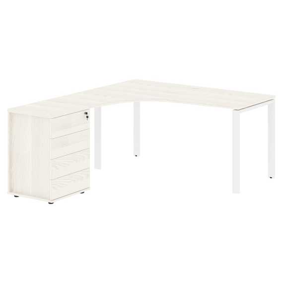 Стол эргономичный с тумбой EUCET 1518(L)  1560х1880х750 EDIS