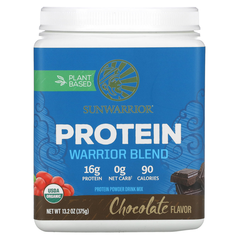 Sunwarrior, Warrior Blend, протеин, со вкусом шоколада, 375 г (13,2 унции)