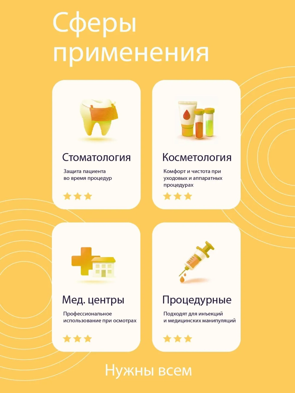 Салфетки нагрудные "Кристидент" 500шт. - ПРЕМИУМ, (3-слой.) 33х45см, Лимонные,  НДС 10%
